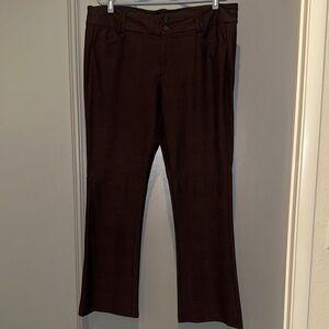 Torrid size 16R, studio- brown & black full length slacks
